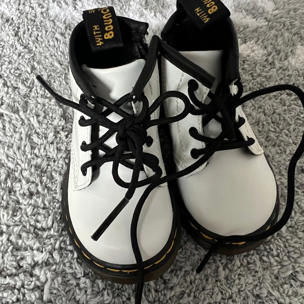 White Dr. Marten Toddler Boots